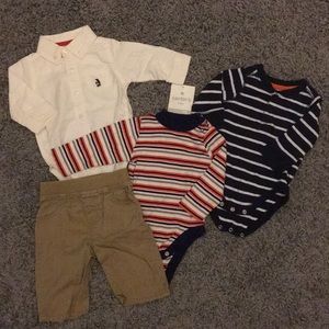 Mix and match bodysuits and pants 3 months boys